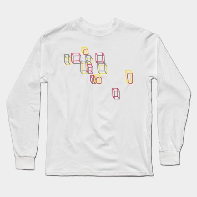 Colored Boxes Graphic Long Sleeve T-Shirt by ellenhenryart